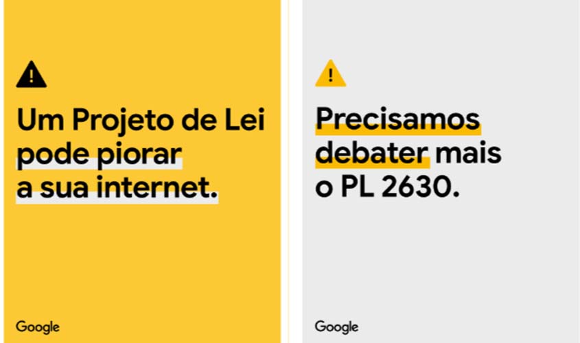 Google pede mais debate e alerta para riscos de votação urgente do PL 2630