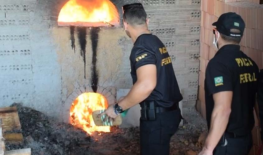 PF incinera mais de 570 quilos de drogas em RO