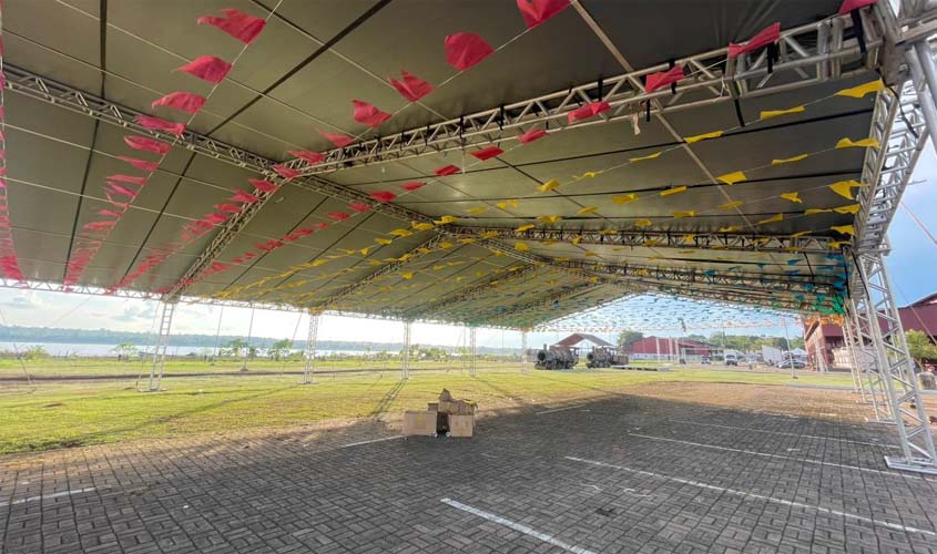 Estrutura do Arraiá do Bera 2026 avança em Porto Velho