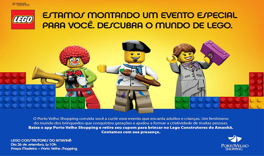 Porto Velho Shopping traz pela primeira vez em RO o evento LEGO® “Construtores do Amanhã”