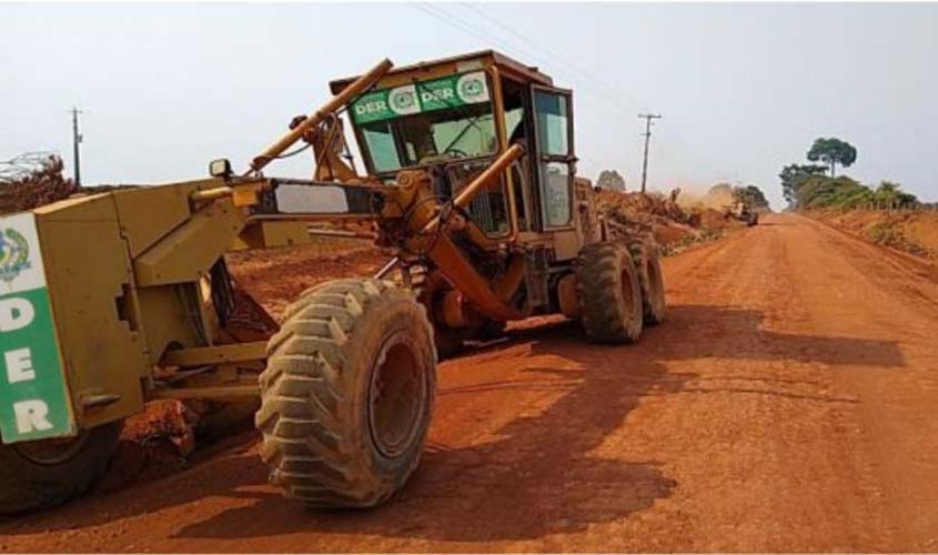 Rodovias primárias em Alvorada d’Oeste e região são recuperadas pelo DER