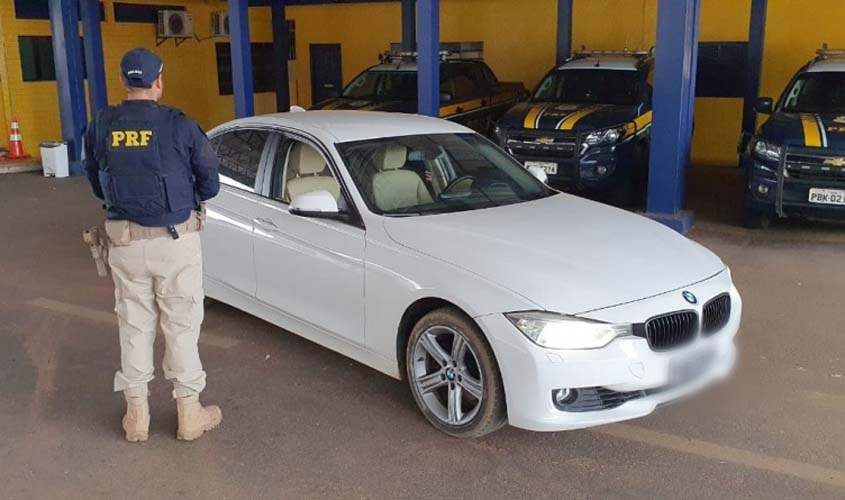 Em Vilhena/RO, PRF e PM recuperam BMW roubada em Sumaré/São Paulo