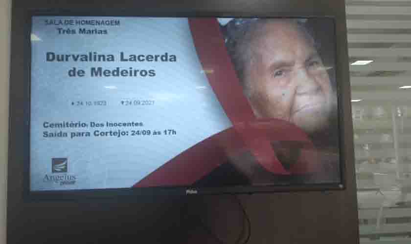 Nota de falecimento: Durvalina Lacerda, pioneira da educação em Porto Velho/Ro