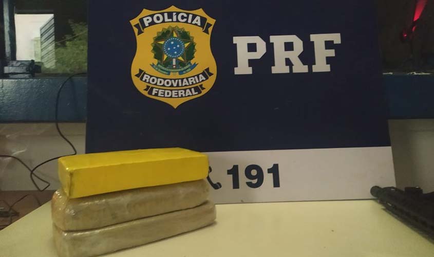 Em Guajará-Mirim/RO, PRF apreende 3 Kg de Cocaína
