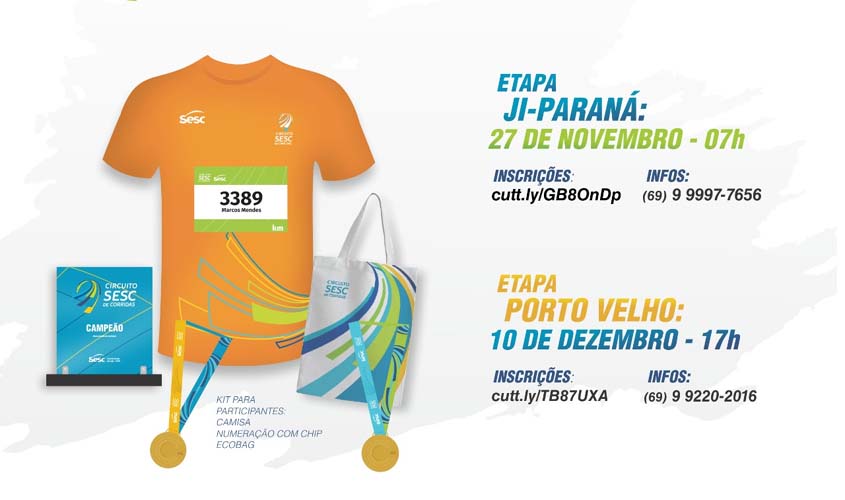 Circuito Sesc de Corridas abre inscrições para etapas de Porto Velho e Ji-Paraná