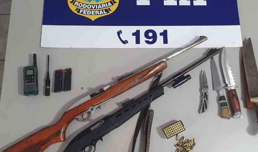 PRF apreende duas armas de fogo e cinquenta e seis munições