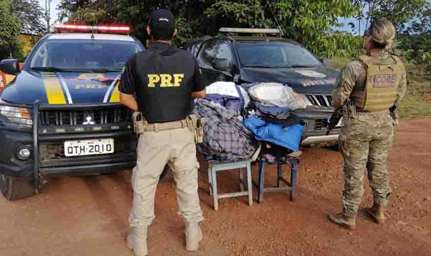 Em ação integrada, PRF apreende 10 Kg de cocaína no município de Nova Mamoré/RO