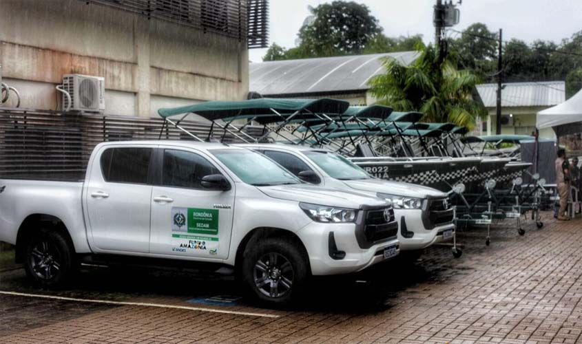 Governo de Rondônia realiza entrega de veículos e equipamentos para reforçar as ações e monitoramento no Estado