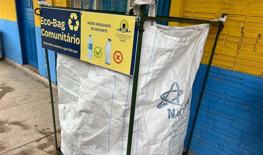 Ecobags para coleta de garrafas PET são doadas pela prefeitura