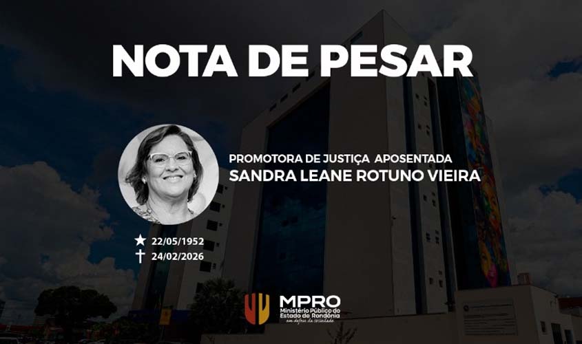 Nota de Pesar - Sandra Leane Rotuno Vieira