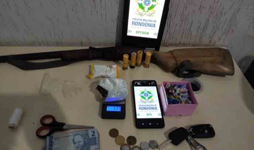 PMRO apreende drogas e arma de fogo na Operação Hórus