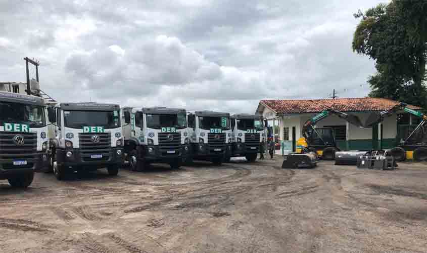 Novos maquinários e caminhão são entregues a 5ª Regional do DER para manutenção das rodovias na região da Zona da Mata