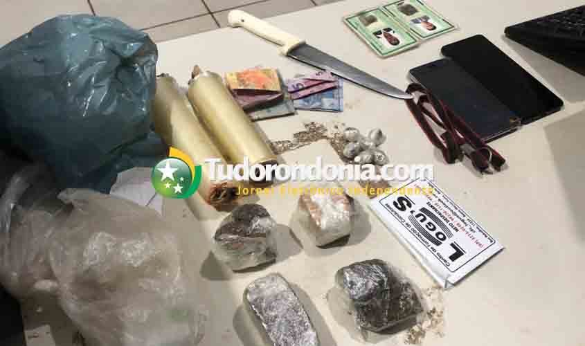 Batalhão de choque prende três suspeitos e apreende quase meio quilo de maconha
