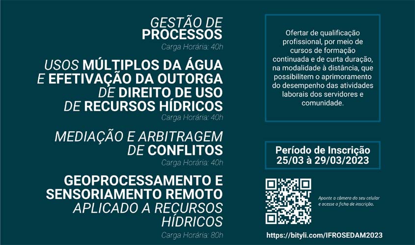 IFRO Calama abre seleção para cursos de qualificação profissional a distância nas áreas de meio ambiente e gestão de processos