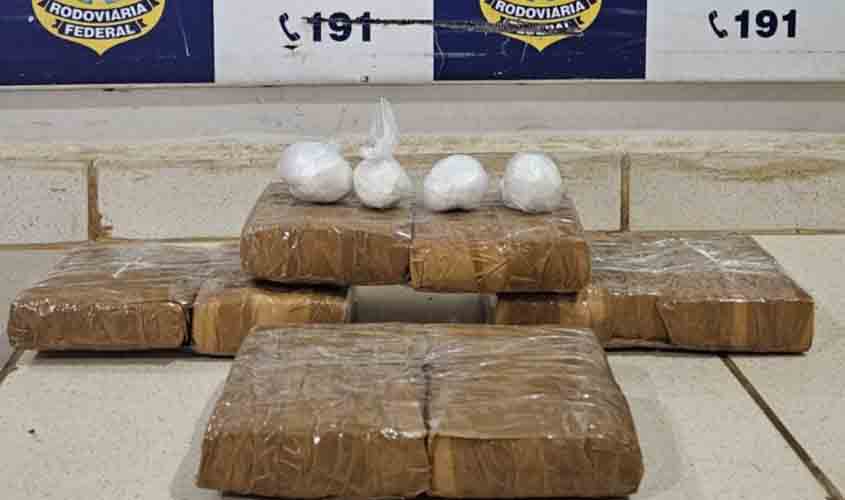 Polícia Rodoviária Federal apreende cocaína em ônibus