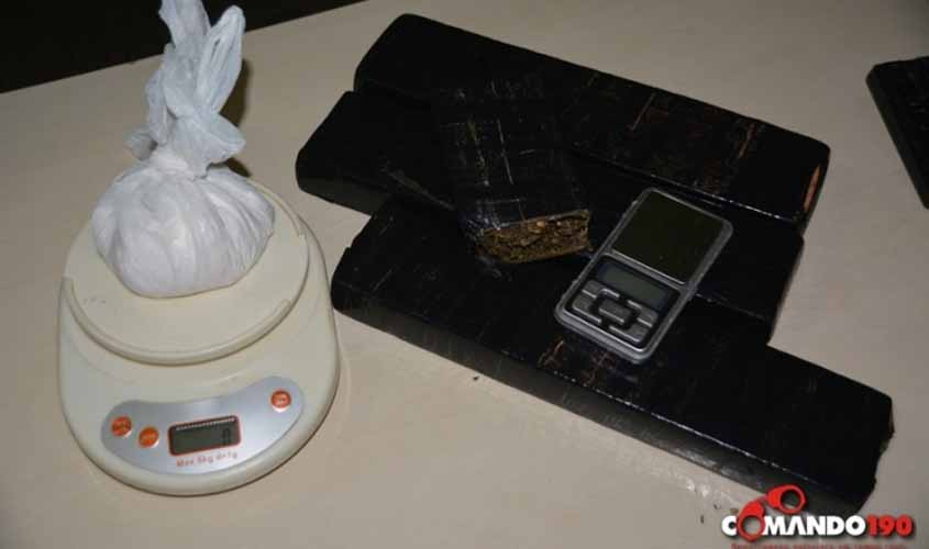 PM prende dupla levando quase 4 quilos de Maconha para Espigão do Oeste e acaba com boca de fumo
