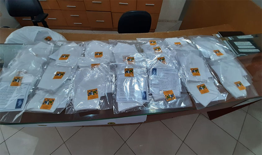Semasf recebe doação de máscaras que serão distribuídas nos distritos