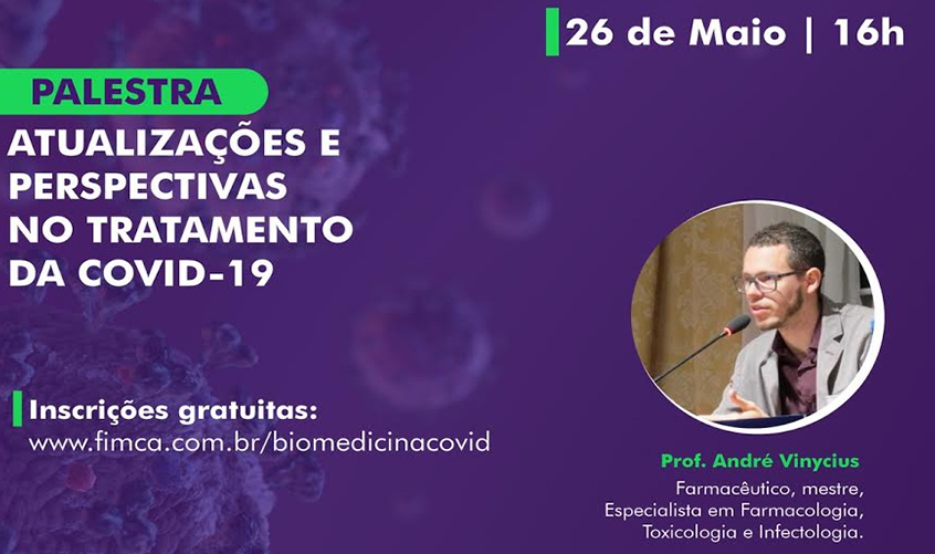 Biomedicina realiza palestra online sobre atualizações no tratamento da COVID-19