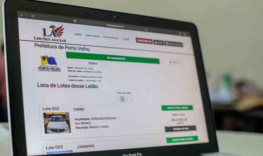 Com terceiro Leilão Público, prefeitura de Porto Velho arrecada mais de R$ 2 milhões aos cofres públicos municipais