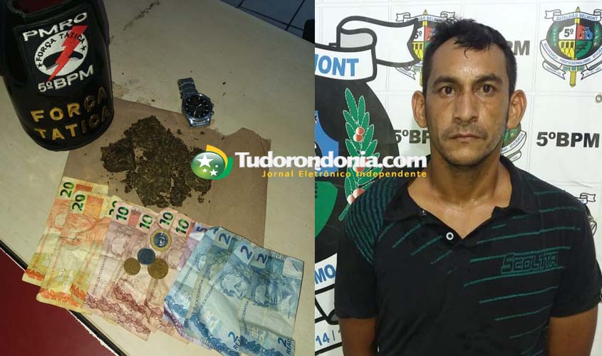 Polícia prende homem comercializando droga no Lagoinha