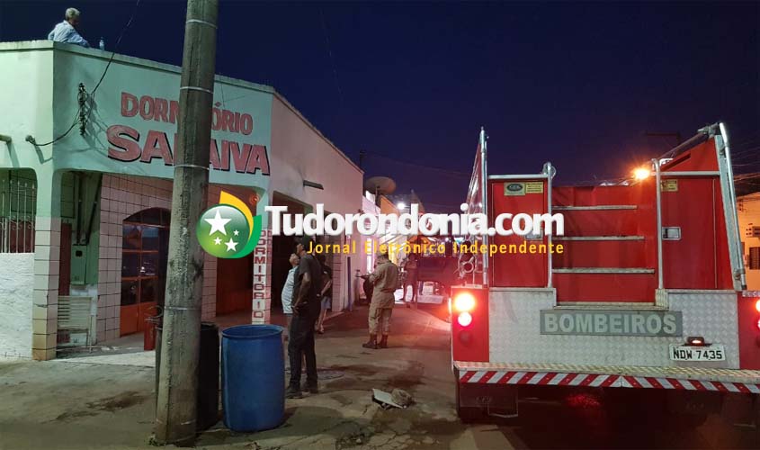Princípio de incêndio causa pânico nos hóspedes
