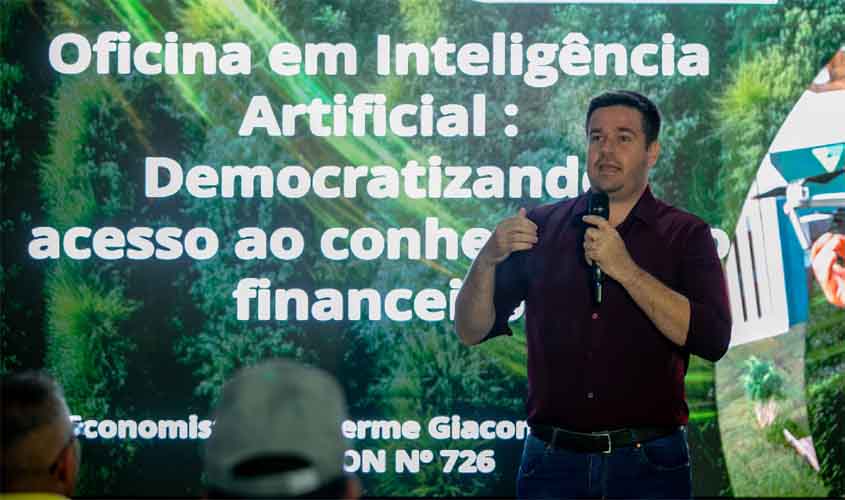 Elero abre atividades da Sicoob Agroshow de Vilhena com palestra sobre conhecimento financeiro através de Inteligência artificial
