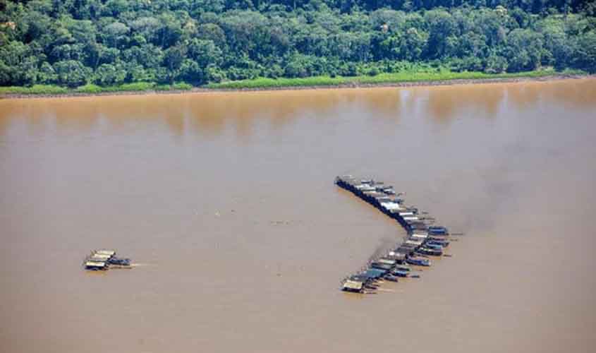 Greenpeace Brasil flagra mais de 500 balsas de garimpo no Rio Madeira e denuncia a expansão da atividade ilegal