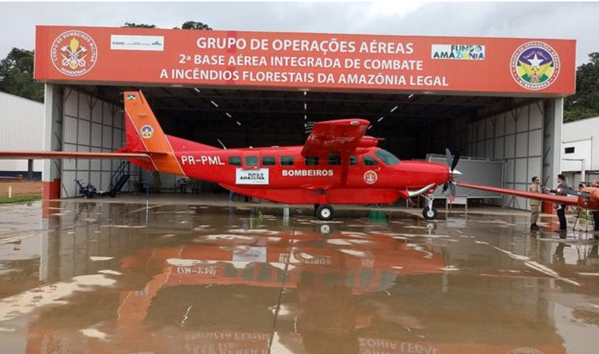 Aeronave usada para combater queimadas em Rondônia foi adquirida com recursos do Fundo Amazônia