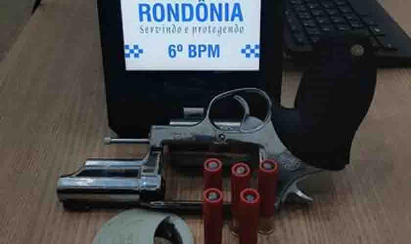 Revólver é apreendido pela PMRO em Nova Mamoré