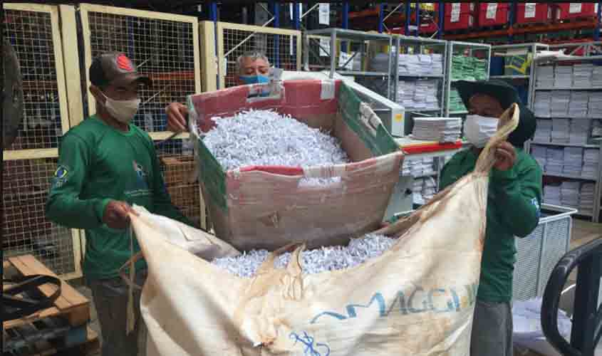 Meio ambiente: TJRO descartou adequadamente 20 toneladas de papel e papelão