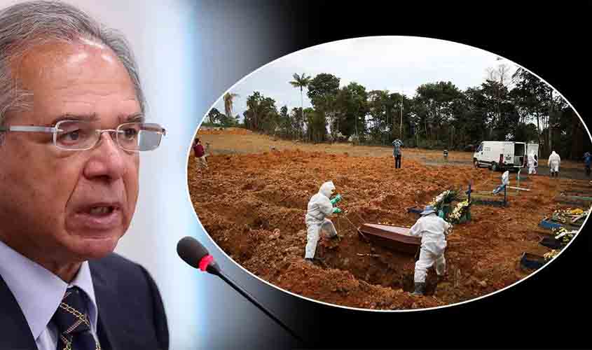 Guedes diz que governo vai agir quando Brasil passar de 1,3 mil mortos por dia