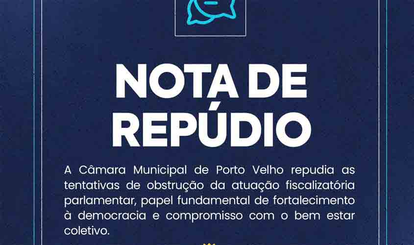 A Câmara Municipal de Porto Velho repudia as tentativas de obstrução à fiscalização realizada pelo vereador Dr. Devanildo Santana, do PRD, na unidade de saúde José Adelino, na Zona Leste, na manhã do dia 24 de janeiro