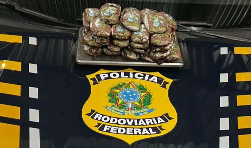 PRF em Rondônia apreende quase 4 kg de entorpecente