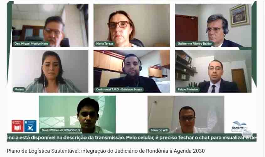Plano de Logística Sustentável do TJRO foi destaque em live