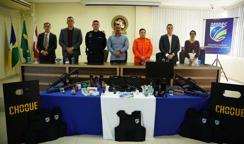 Governo de RO entrega equipamentos e veículos para atender às demandas da Segurança Pública