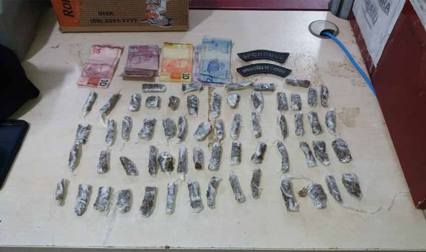 Patamo prende suspeito vendendo maconha em praça da  zona leste