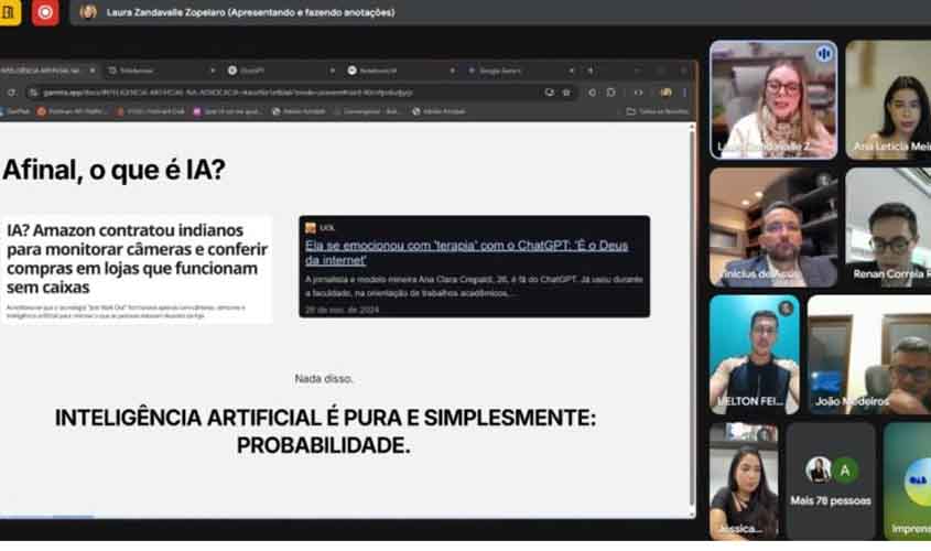 Jovem Advocacia da OAB Rondônia discute futuro da profissão e aplicações práticas da Inteligência Artificial
