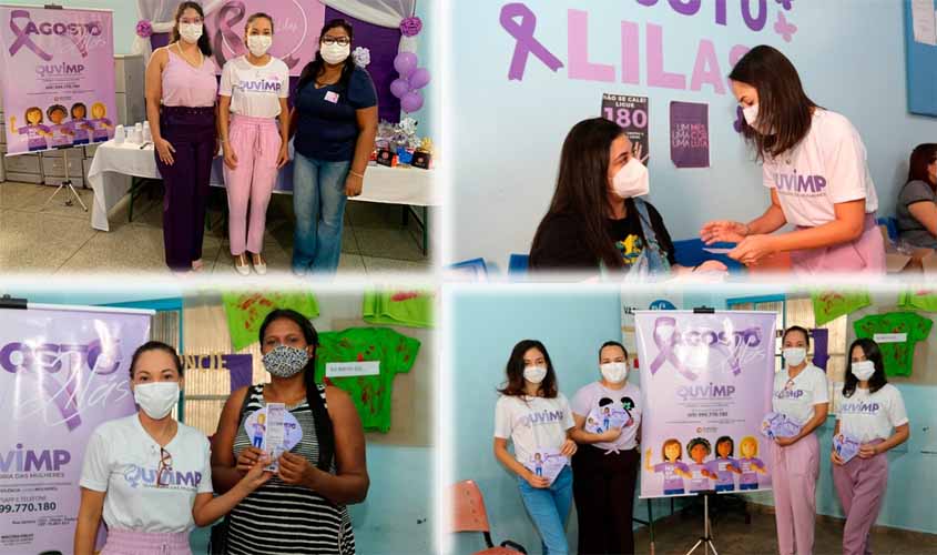 Agosto Lilás: MP divulga campanha contra violência à mulher em unidades de saúde de Porto Velho