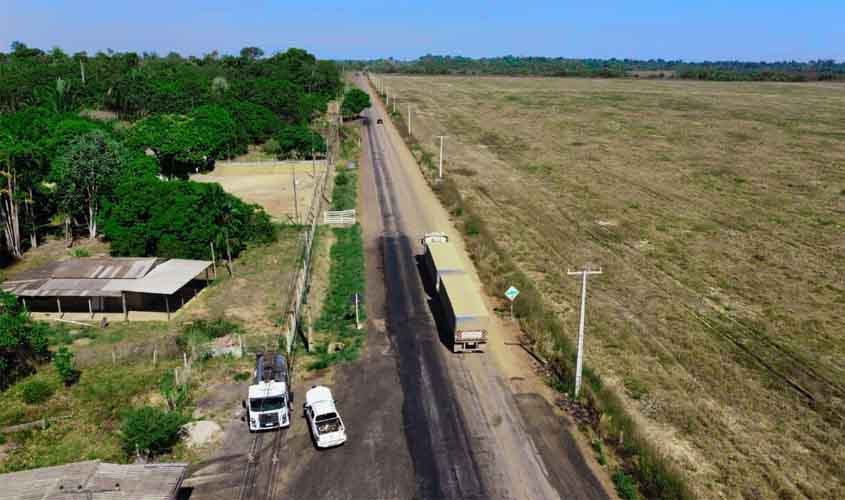 Rodovia-005 recebe do governo de RO recuperação asfáltica em mais de 19 quilômetros de pavimentação