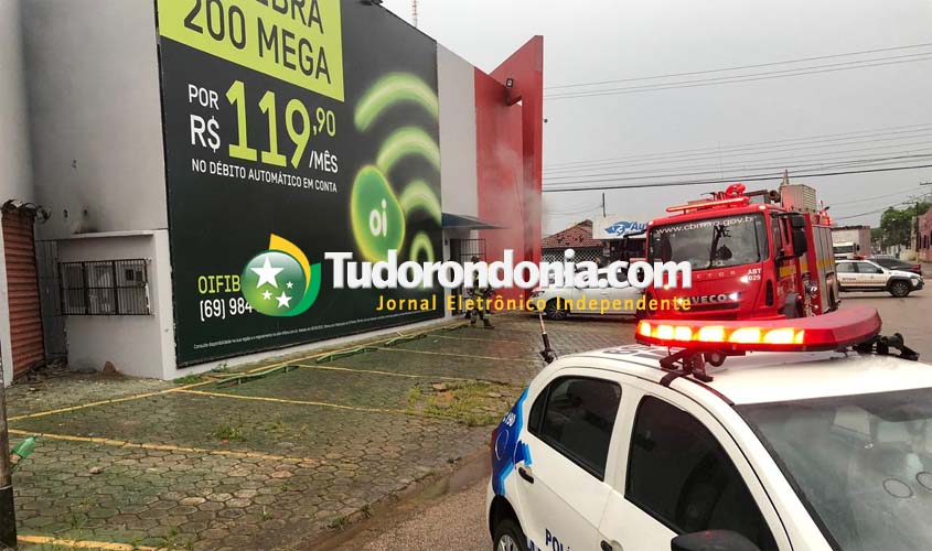 Princípio de incêndio em empresa de telefonia mobiliza Corpo de Bombeiros e deixa funcionários em pânico