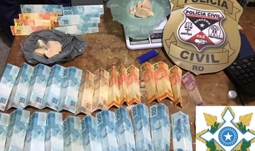 PM e PC acabam com mais um ponto de venda de drogas e apenado com tornozeleira