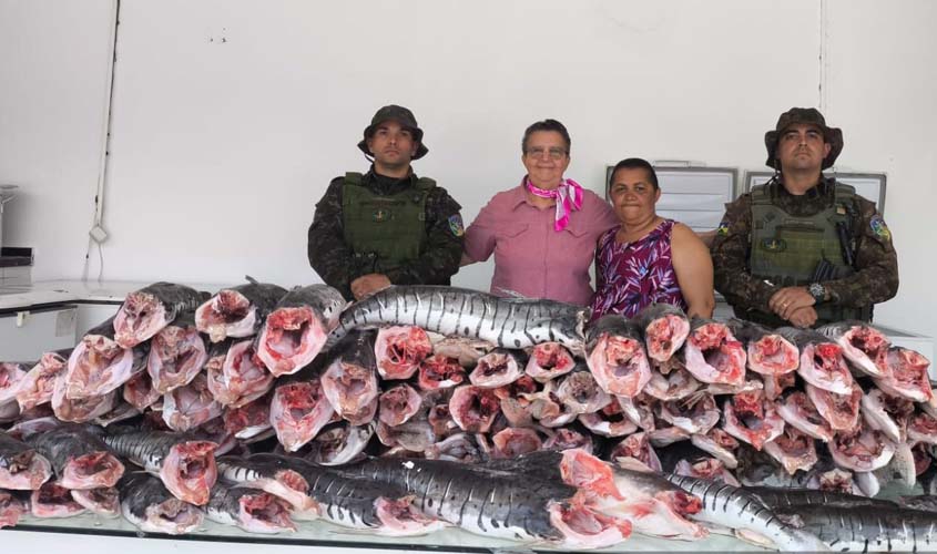 Apreensão de 200 kg de pescado em Porto Velho vai para o Hospital do Amor