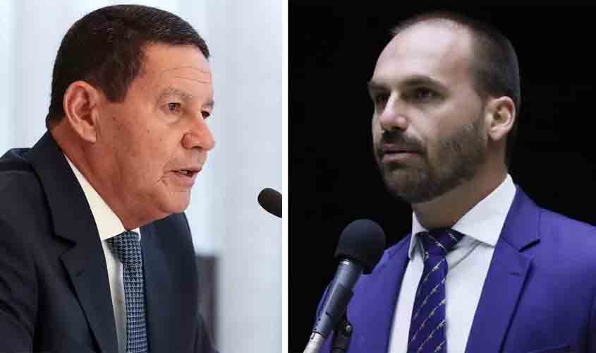 Mourão minimiza ataques de Eduardo Bolsonaro à China: foi apenas uma 'declaração'