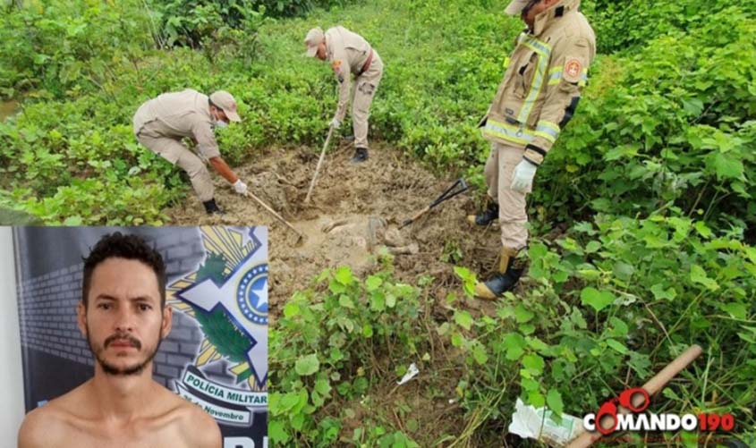PM localiza corpo de apenado que estava enterrado em pasto e prende suspeitos de homicídio – VIDEO