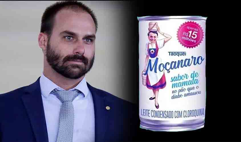 Eduardo Bolsonaro tenta justificar a compra de leite condensado para a dieta dos soldados