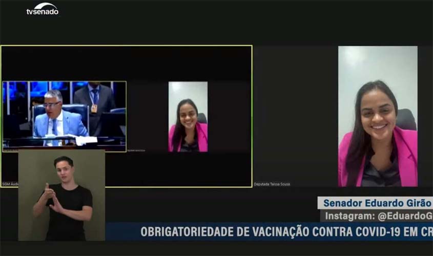 Dra Taíssa participa de debate sobre a obrigatoriedade da vacinação contra Covid-19 em crianças