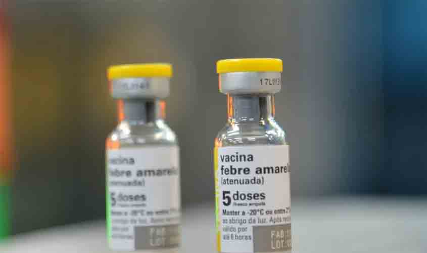 Ministério da Saúde distribui 46,7 mil doses de vacina contra febre amarela para Rondônia