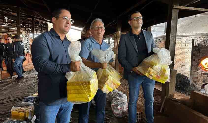 Ministério Público de Rondônia supervisiona incineração de mais de 700 kg de entorpecentes