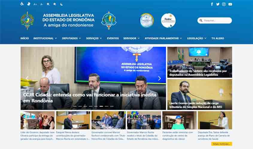 Assembleia Legislativa apresenta inovações no portal de notícias