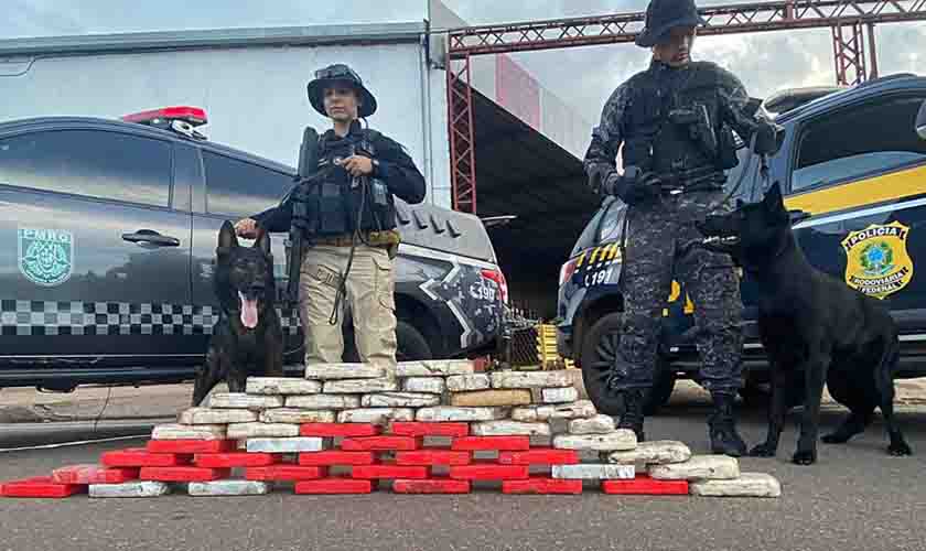 Em Porto Velho/RO, PRF apreende 49 KG de Cocaína